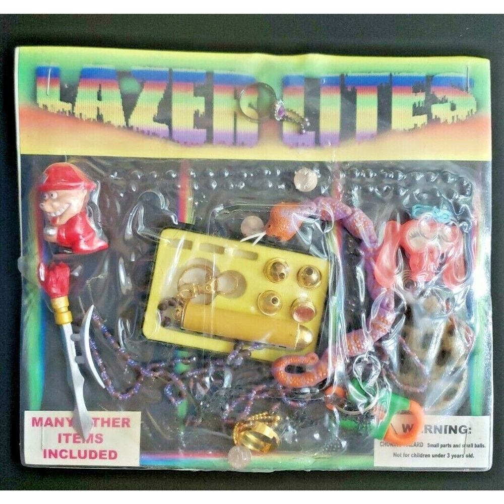 Vintage Lazer Lites Gumball Vending Machine Charms Header‎ Display Card#247